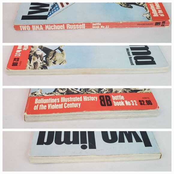 Iwo Jima (1st Ed) Michael Russell 1974 Paperback Battle Book No 32 CRACKED SPINE - Picture 4 of 12
